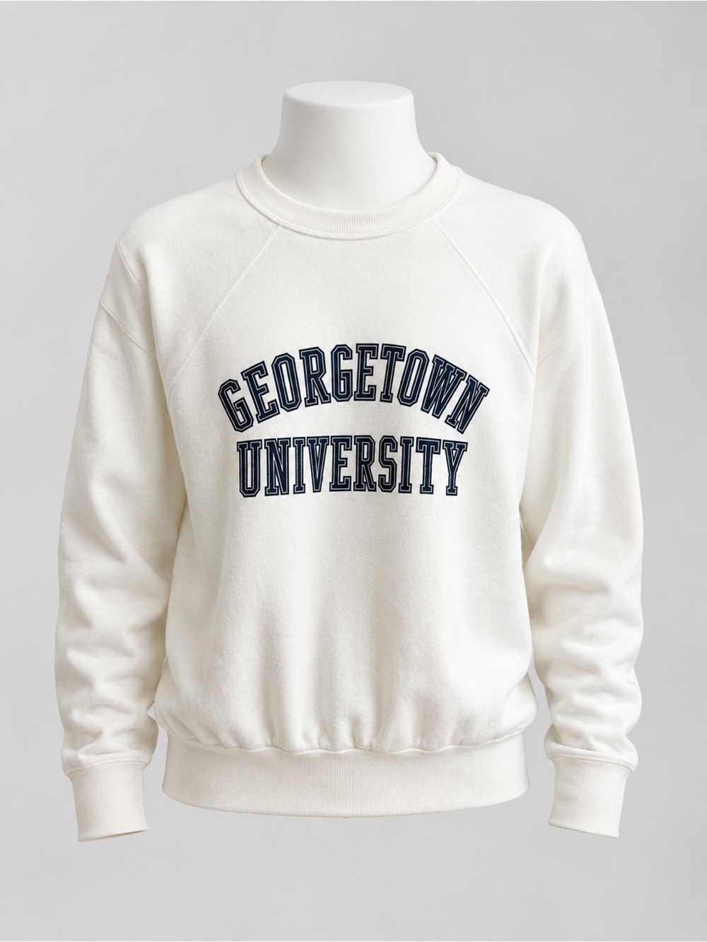 Vintage Georgetown University Sweatshirt Large Made USA Market Street Crewneck
